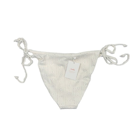 Andie String Bikini Bottom Women's XL Coco Creme Eyelet AB400 NWT 7780 - Picture 2 of 11